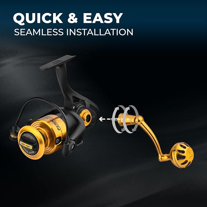 GOMEXUS Power Handle for Penn Spinfisher VI VII Slammer III IV Reel Crank (Make Sure Your Reel Model, Not for All Spinfisher Long Cast/V)-Please Pay Attention to The Adaptation Table