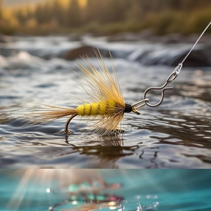 Fly Fishing Snaps and Clips – Quick-Release Durable Stainless Steel No-Knot Snap Connectors for Fast Lure and Fly Changes, Lightweight and Rust-Resistant Terminal Tackle Tools