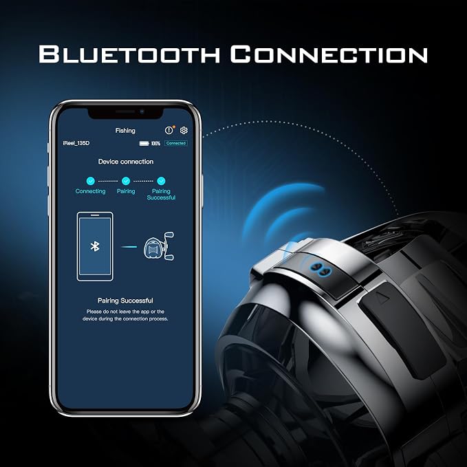 KastKing iReel One IFC Smart Baitcasting Fishing Reel, Bluetooth Connectivity to Smart Devices and KastKing App, Smoother & Longer Casts with Axis Eye Line Guide and Digital IFC Braking System