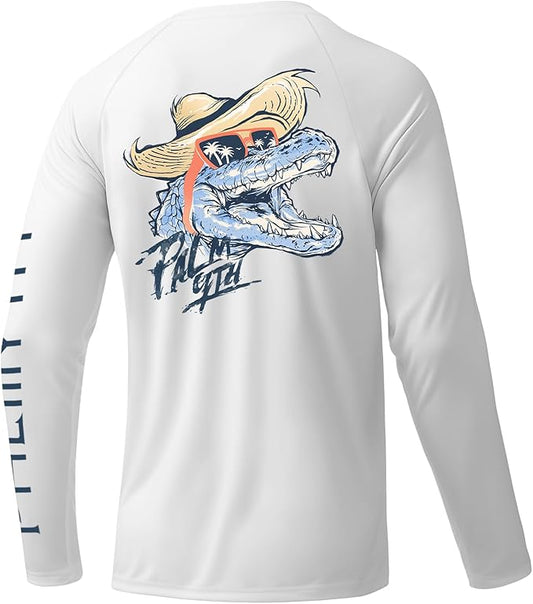 Palmyth Fishing Shirts for Men Long Sleeve UPF 50+ T Shirt Sun Protection Tee