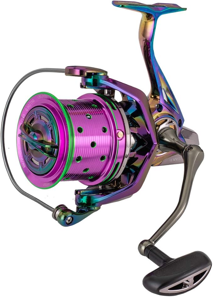 Diwa Spinning Fishing Reels 70 LBS Max Drag Power 18+1 Stainless BB Metal Body Casting Fishing Wheel 8000 10000 12000 Spool Series Freshwater Saltwater Big-Game Surf Ultra Smooth Spinning Reel