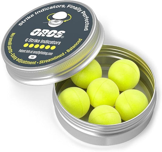 Oros Strike Indicators for Fly Fishing, Reusable Foam Nymph Indicators, High Visibility Trout Fishing Float, Assorted Sizes