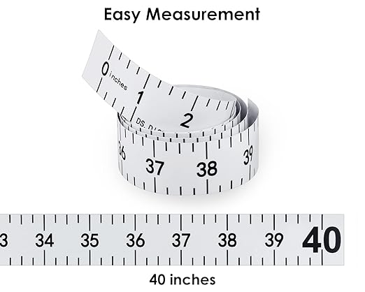 DS. DISTINCTIVE STYLE Fish Ruler Sticker 40-Inch Waterproof Adhesive Ruler Tape Fish Measuring Tape for Kayak, Boat, and Workbench