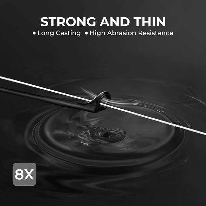 KastKing Superpower ColorShield Braided Fishing Line - Colorfast Braided Line, 100% Solution Dyed UHMWPE Fiber, Smooth & Strong Superline, Near Zero Stretch, Sensitive, High Abrasion Resistance