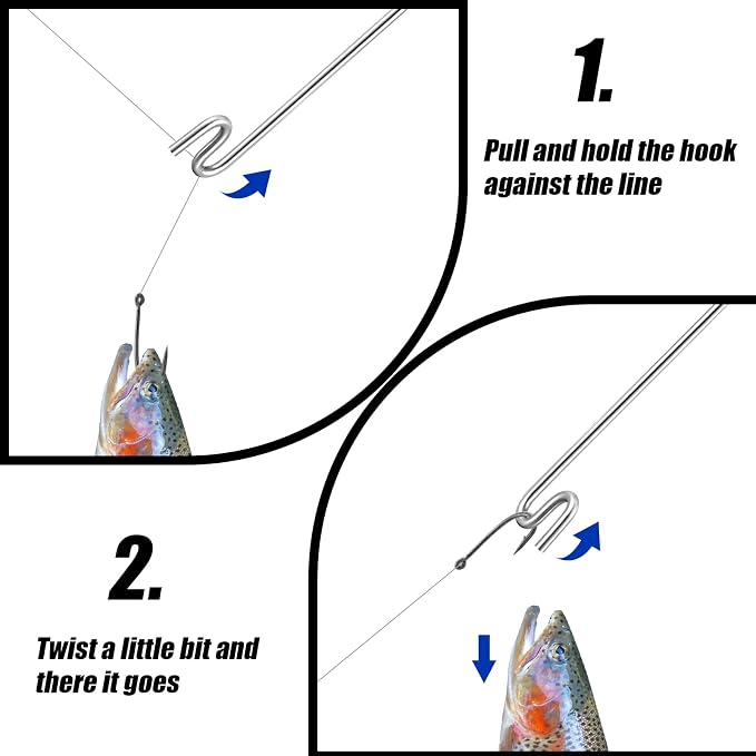 Sotiff 2 Pcs 12 in Stainless Steel Fish Hook Remover Tools Summer Fishing Hook Quick Removal Device Saltwater Dehooker Aluminum and Fish Dehooker for Fisherman