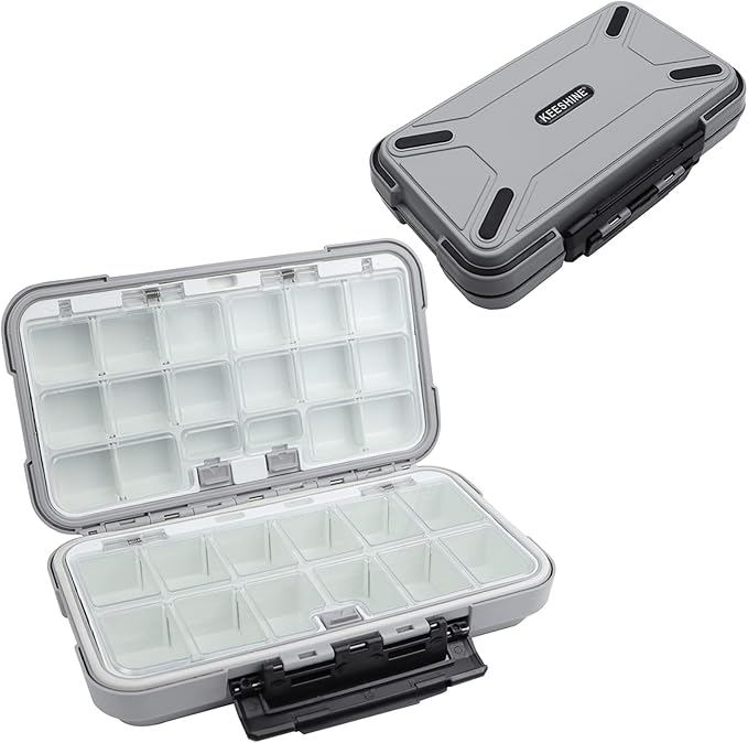Fishing Tackle Box, Floating Storage Box, Double-Sided Lure Box with Adjustable Dividers Organizer Making Kit Container