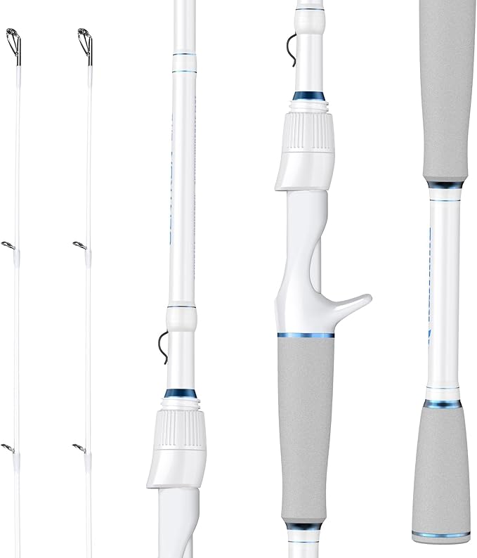 KastKing Centron Lite Twin Tip Rods, IM6 Graphite Blanks, Twin Tip Rods, Stainless Steel Guides with Ceramic Rings, Split or Full Rear EVA Handle Design, Drop Shot Hook Keeper