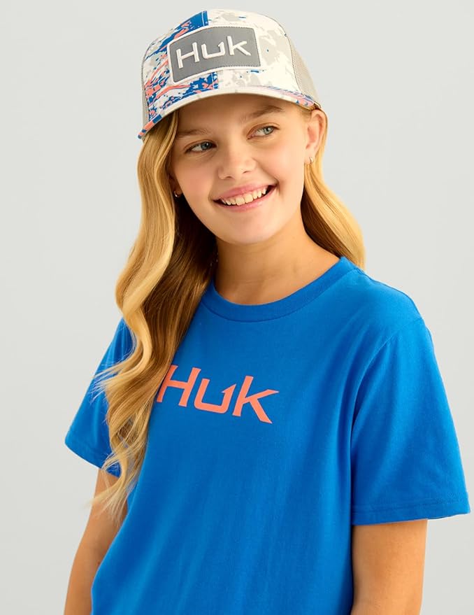 HUK Mens Performance Fishing Logo Tee, Short Sleeve T-Shirt for Men