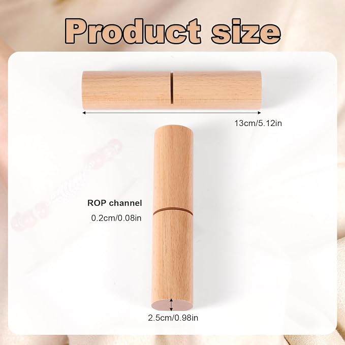 2pcs Tightening Knot Grippers, Knot Grippers Tool for Silicone Beads Tightening Knots Puller Wood Gripper for Beads Wristlets Keychains Bracelets