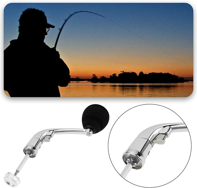 3PCS Fishing Reel Handle Aluminum Alloy with EVA Knob Fishing Spinning Reel Handle for 1000-7000 Series Spinning Reel 3 Size Silver