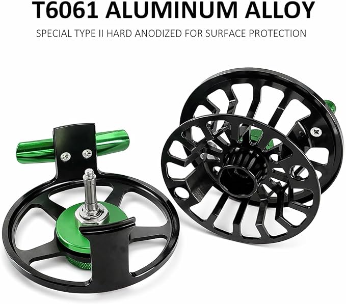 Aventik FLK II Fly Fishing Reel Aluminum Trout 3/5, 5/7, 7/9wt Large Arbor Freshwater Fly Reel with Line.