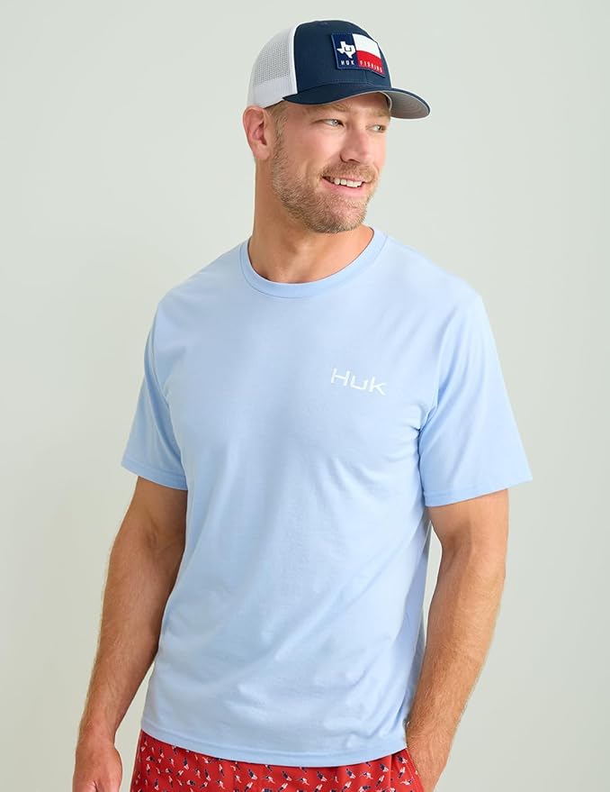 HUK Mens Fishing Graphic Tee, Performance Short Sleeve, Quick-Dry