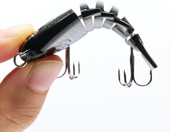 Bassdash SwimPanfish 0.34oz Hard Swimbaits Multi Jointed Topwater Trout Bass Fishing Crank Lure for Freshwater and Saltwater