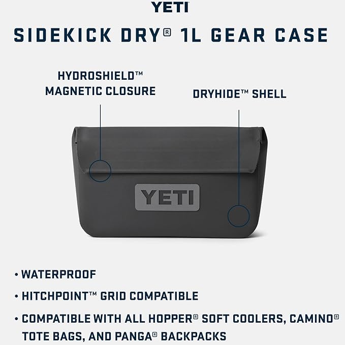 YETI Sidekick Dry 1L Gear Case, Charcoal