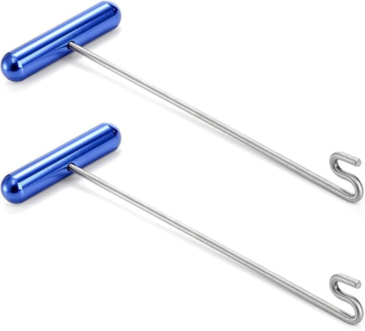 Elsjoy 2 Pack Fishing Hook Remover, 12" Fish Dehooker Tool Saltwater Fish Hook Remover, Shark Hook Removal Tool for Quick Removal
