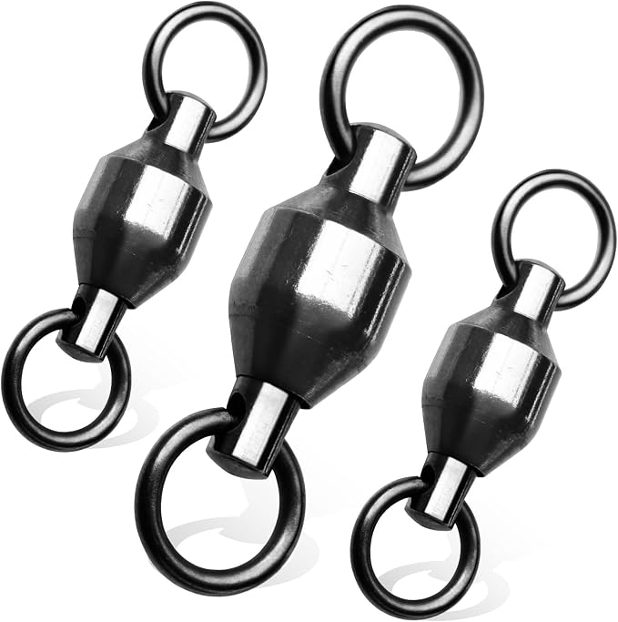 20PCS High Strength Fishing Swivels，Ball Bearing Swivels Fishing Tackles， Stainless Steel Fishing Swivel Connectors for Freshwater Saltwater Fishing