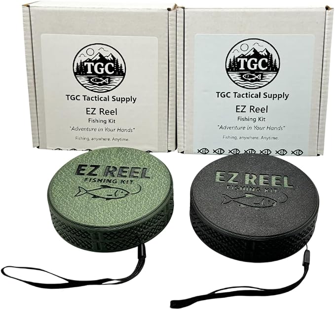 EZ Reel Fishing Kit – Pocket Size Handline Fishing Reel | Ultimate Compact Rodless Reel Fishing Kit for Hiking, Outdoors, and Adventure.