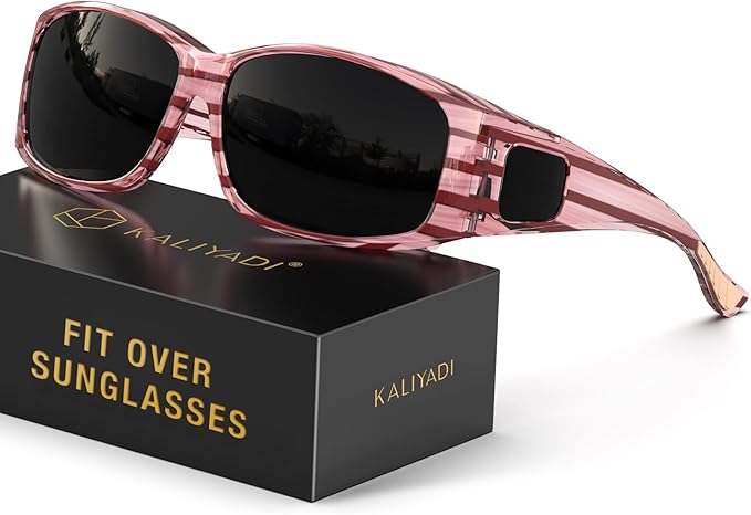 KALIYADI Polarized Sunglasses-Men Women Fit-Over-Glasses: Wrap Around Womens Sunglasses with UV400 for Driving Fishing Golf