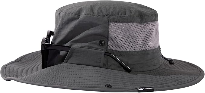 TOP-EX UVCoolix™ Bucket Hat for Men, Cooling Sun Hat Women, UPF 50 Wide Brim Boonie Hats Underbrim Prints, Breathable, M-XXL
