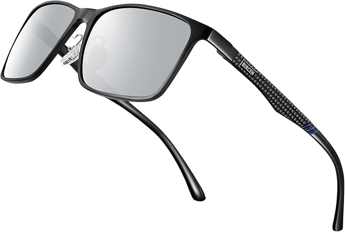 BIRCEN Polarized Mens Sunglasses for Driving: UV Protection Al-Mg Metal Sunglasses Lightweight Shades for Fishing Travel Golf
