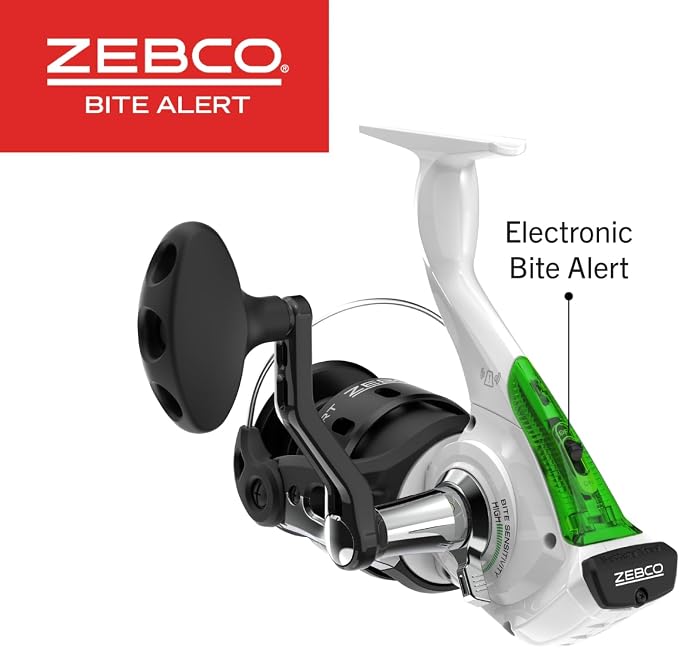 Zebco Bite Alert Spinning Reel and 2-Piece Fishing Rod Combo