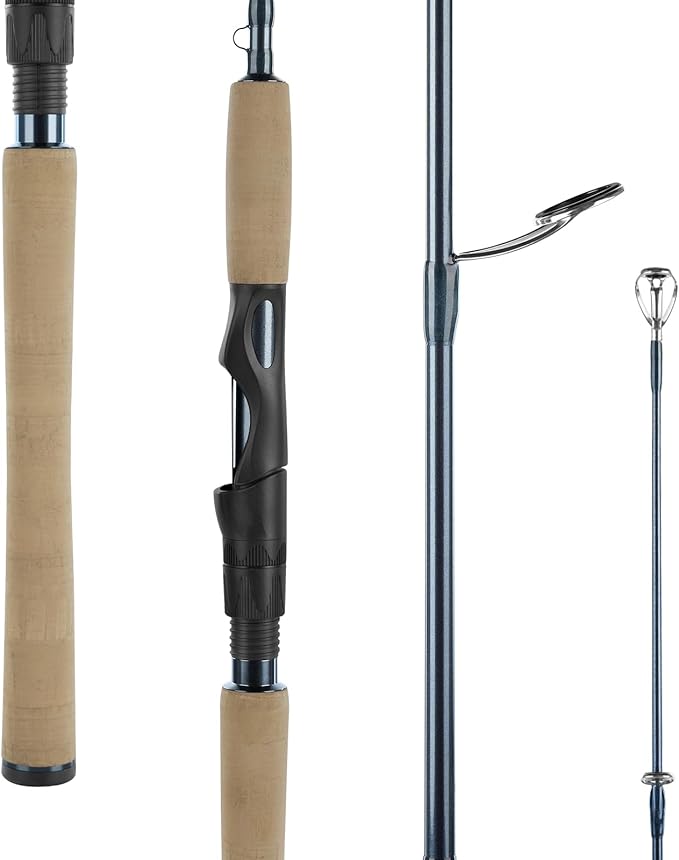 KastKing ReKon Saltwater Spinning Rod, KastFlex IM6 Carbon Graphite Blank, Zirconium Ceramic Guides, Graphite Locking Reel Seat, Oversized Drop Shot Hook Keeper, 2-Piece PTS, Saltwater Fishing