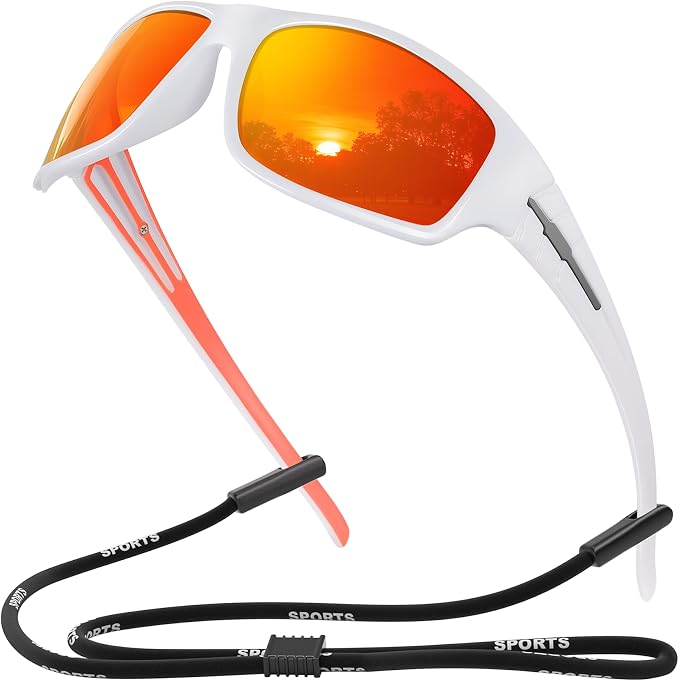 XVXV Polarized Sports Sunglasses for Men, Wrap Around Sun Glasses UV Protection for Cycling Fishing Driving