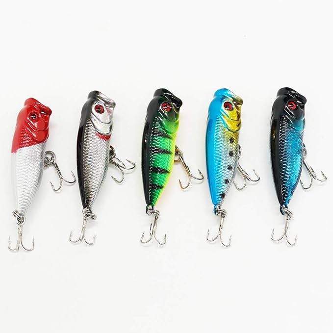 Seasky Fishing Plug Lures Micro Popper Topwater Trout Attack in Freshwater