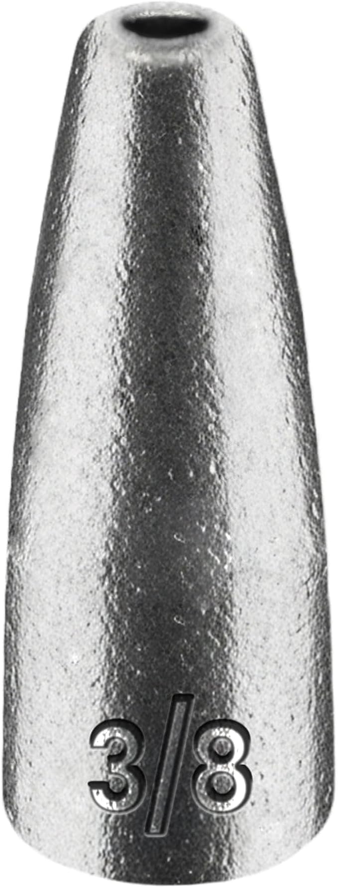 Reaction Tackle Lead Worm Weights - Bullet Shaped Sinkers with Size Stamped - Bass Fishing Tackle Fishing Weights (25-Pack)