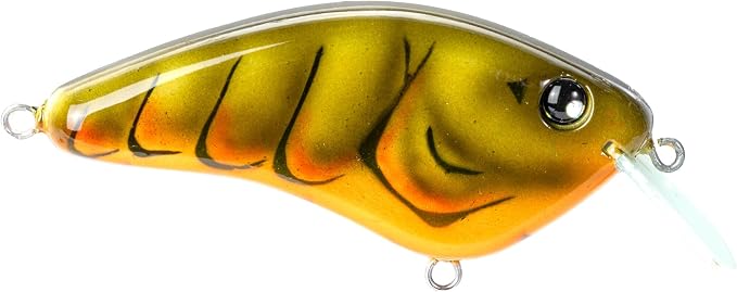 Strike King Hardliner Fishing Lure, Flat Sided Crankbait, Circuit Board Lip, Extra Tight Wobble, Size 4 Treble Hooks