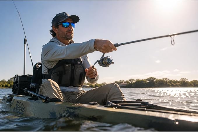 Polarized Fishing Sunglasses for Men - UV400 Protection - Lake, River, Ocean - Lightweight TR90 Frame