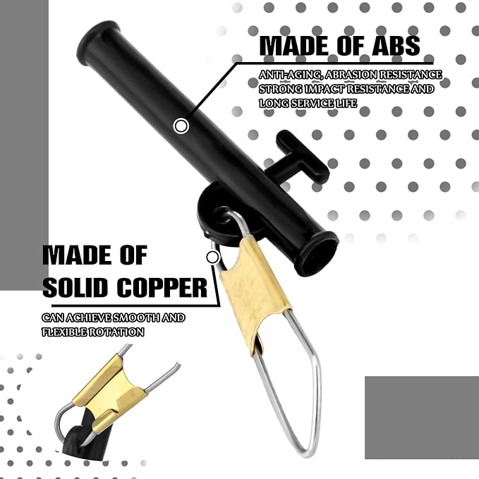 Soulchen 50 Pcs Sinker Slides for Catfishing with Metal Snaps ABS Fishing Weight Sinkers Slider Clip Outdoor Accessories Catfishing Tackle Equipment for Fishing Boat Beach