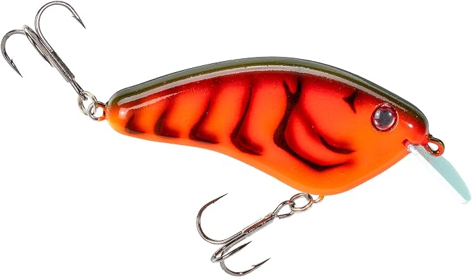 Strike King Hardliner Fishing Lure, Flat Sided Crankbait, Circuit Board Lip, Extra Tight Wobble, Size 4 Treble Hooks