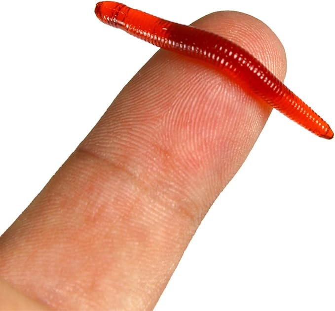50Pcs Maggots Soft Lures Baits Silicone Artificial Baits Jigging Wobblers Earthworms Baits Fishing Tackle Accessories