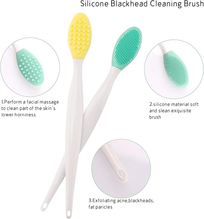 6Pcs Silicone Exfoliating Lip Brushes, 2-in-1 Double-Sided Soft Cleaning Beauty Tool To, Create Smoother Skin And Fuller Lip Appearance. ﻿