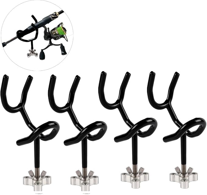 Sure Grip Steel Boat Rod Holder 20 Degree PVC Coated Steel Wire Fishing Pole Holder (8PCS)
