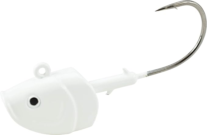 2oz White Shad Jig Head - 3 Pack