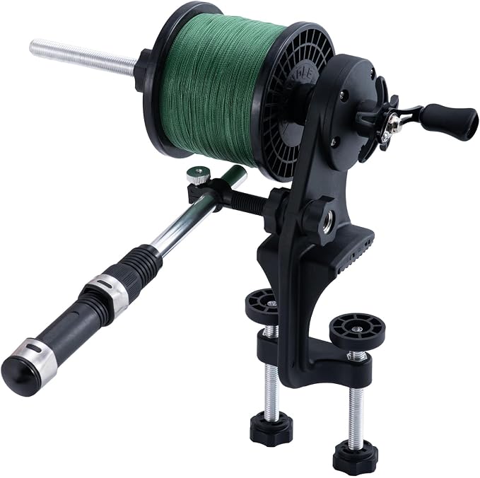 Goture Fishing Line Spooler for Fishing Reel, Fits Spools up to 5.9 in Fishing Spooler, Available in Two Lengths Fishing Reel Line Spooler, Adjustable Friction Machine Spooling Station System