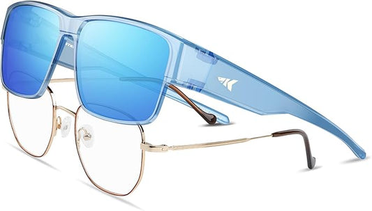 KastKing Molino Fit-Over Polarized Sunglasses,UV400 Protection Ultralight Wraparound Fishing Sports Sunglasses, TAC Lenses