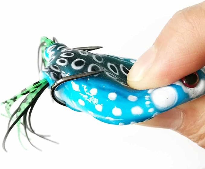 5pcs Frog Lure Ray Frog Topwater Fishing Crankbait Lures/Artificial Soft Bait 5.5CM 8G Soft Tube Bait,Especially for Bass Snakehead,Freshwater Soft Bai Musky Tackle Box Spitted weedless bas