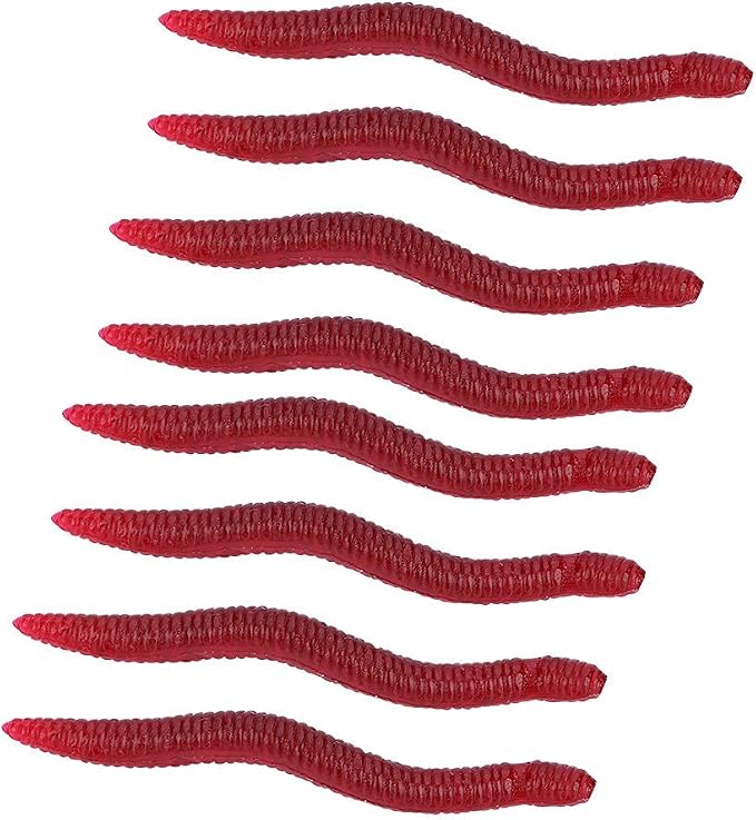 Earthworm Bait, Soft Insects Fishing Lure 200PCS Fishing Lure 4cm Soft Insects False Earthworm Sea Bait Soft Lures Bloodworm Lures Artificial Baits