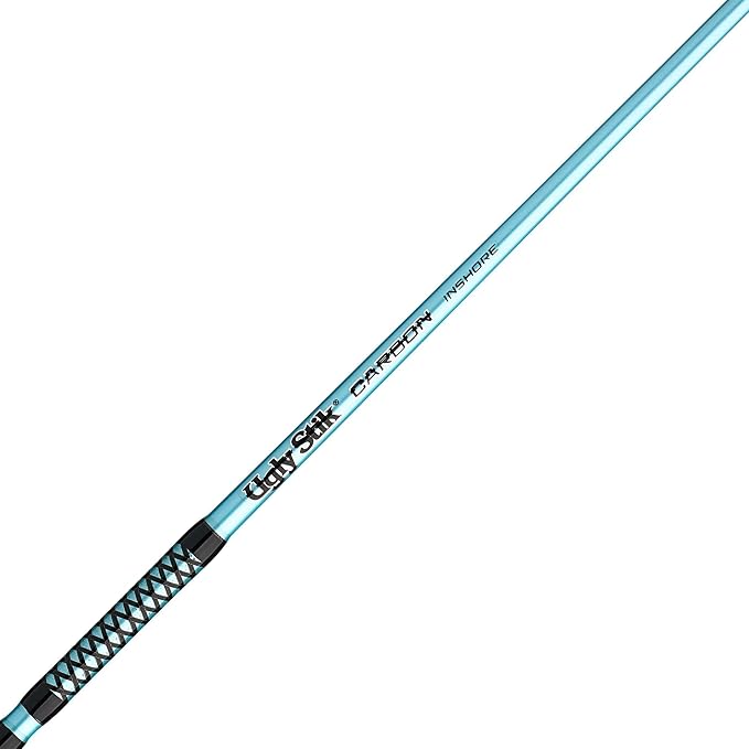 Ugly Stik Carbon Inshore Spinning Rod, Durable and Balanced Fishing Rod, 24-Ton Graphite Blank, Solid Graphite Tip for Increased Sensitivity