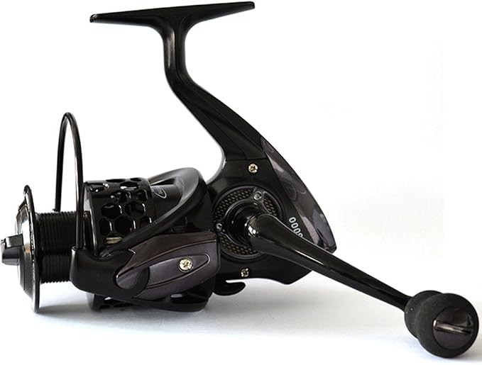 Fishdrops Spinning Fishing Reels 12+1BB Ultra Lightweight Carved Aluminum Spool Reels Affordable Smooth Spinning Reels