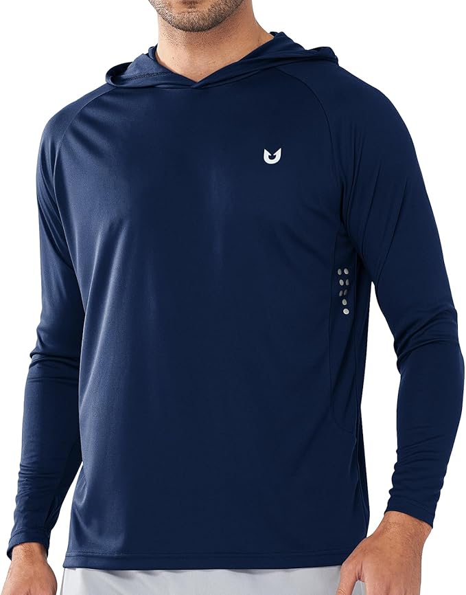 NORTHYARD Men's UPF 50+ Rash Guard Hoodie Long Sleeve Sun Protection Shirt Fishing Swim Beach Hiking Quick Dry Lightweight