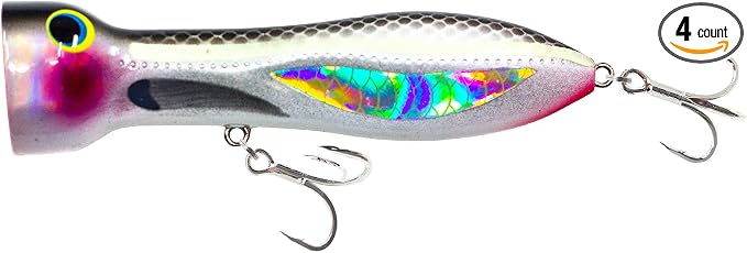Nomad Design Chug Norris Topwater Popper Lure Collection – Floating Offshore Saltwater Surface Fishing Plug - Durable HD Body for Big Game - Realistic Splash & Erratic Action