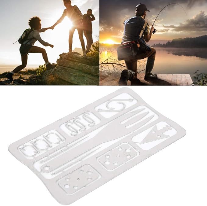 Fishing Multi Tool Survival Card Kit for Camping Emergency Fishing Gear