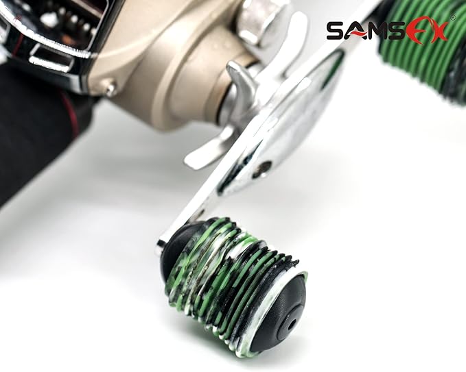 SAMSFX Rubber Fishing Reel Handle Grip Sleeve Non-Slip Baitcaster Knob Covers for Casting or Spinning Reel