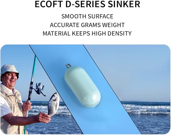 Lead Free Fishing Weights Sinkers 80g-1000g Coated Raindrop Weights Bank Sinkers Cylindrical Deep Drop Weights Assorted Sizes Bag Non-Lead Fishing Weights Saltwater for Bottom Fishing