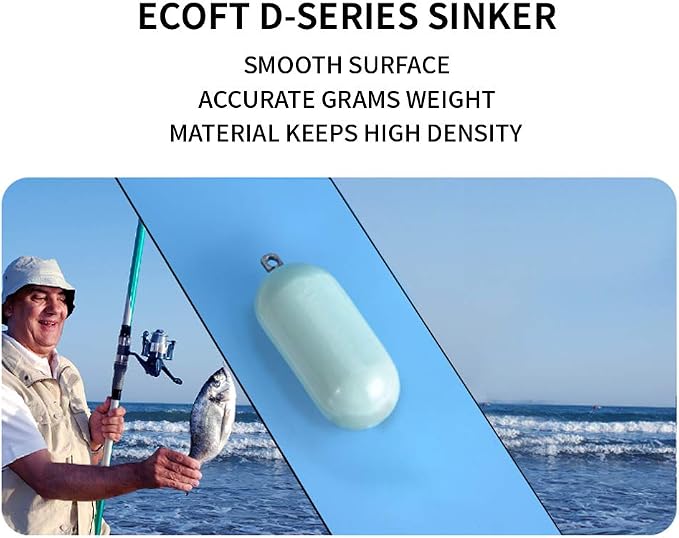 Lead Free Fishing Weights Sinkers 80g-1000g Coated Raindrop Weights Bank Sinkers Cylindrical Deep Drop Weights Assorted Sizes Bag Non-Lead Fishing Weights Saltwater for Bottom Fishing