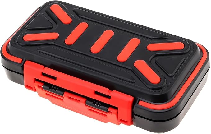 Fishing Tackle Storage Box, Double Sided Waterproof, 16 Compartments, Fishing Lure Box Storage Containers (Black)